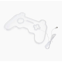 Dekorative Neon-Spielcontroller-Lampe, USB-betrieben, blaue, controllerförmige Neonleuchte für Heimdekoration und Partys