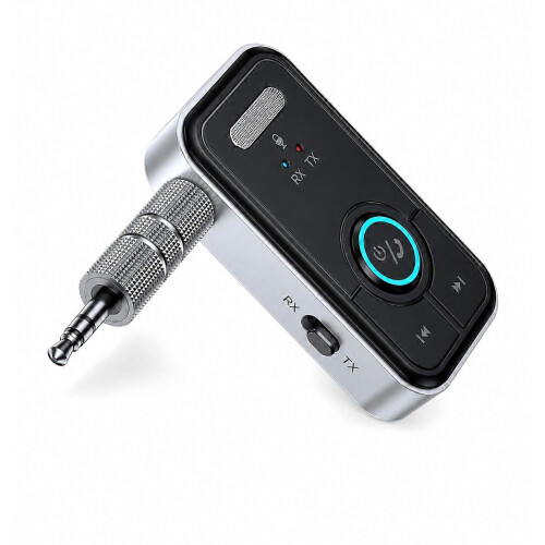 Bluetooth 5.3 Transmitter Receiver Adapter with 3.5 mm AUX for Car and Speakers-HH
