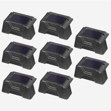 Lampes solaires LED d'extérieur pour escaliers et allées, lot de 8, étanches IP65 avec capteur d'allumage automatique, changement de co