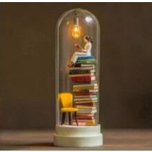 Leselampe, Mini-Leseecke mit Buchlampe, winzige Bücherregal-Bibliothekslampe, Vintage-Schreibtischlampe