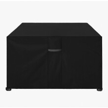 Housse imperméable en tissu Oxford 210D pour mobilier de jardin avec pochette à cordon et boucle pour chaise d'extérieur (125 x 125 x 7