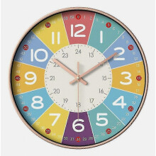 Horloge murale électronique couleur de 30 cm (12 pouces) adaptée à l'éducation préscolaire (2026).