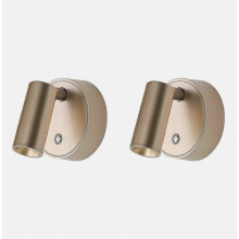 Lot de 2 mini spots muraux LED rechargeables, installation sans perçage, trois couleurs à intensité variable, compatibles avec le salon