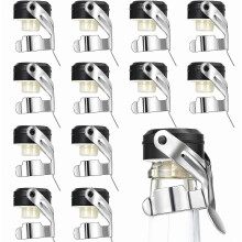 12 Pieces Stainless Steel Champagne Stoppers for Keeping Fresh 2.71 x 1.93 Inch SZRH