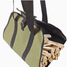 Sac de transport de bûches en tissu 600D Oxcompatible, résistant à l'eau et muni de poignées, idéal pour le camping.