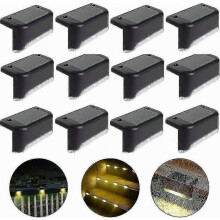 Lampe solaire étanche pour clôture, lampe solaire pour terrasse, lampe d'escalier, lampes solaires LED IP65 pour jardin, patio, escalie