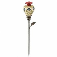 Piquet de jardin vintage peint à la main, ornement décoratif en métal pour pelouse, parterre de fleurs et terrasse.