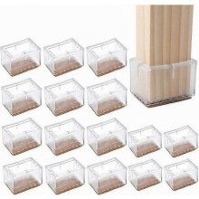 Embouts de pieds de chaise en silicone, lot de 16 embouts rectangulaires, cadeau de protection pour pieds de chaise