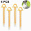Plastic Spiral Ground Anchor - Ideal For Camping (pack Of 4,yellow) 1
