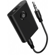Bluetooth 5.0 Transmitter/receiver, 2-in-1 Wireless 3.5mm Audio Adapter (aptx Low Latency, 2 Devices Simultaneously