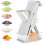Kitchen Safe Mandolin Vegetable Slicer With Adjustable Blades With Container Grey-white 2