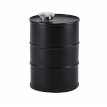 Flasque à vin/saké cylindrique portable en acier inoxydable de 750 ml, idéale pour les voyages et le camping (noire).