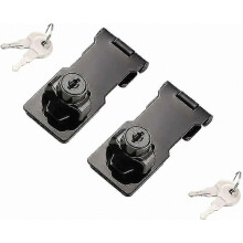 2 Packs Keyed Hasp Locks Twist Knob Keyed Locking Hasp For Small Doors