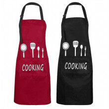 Delantal unisex de 2 piezas, delantal de cocina impermeable con 2 bolsillos y banda ajustable para el cuello, delantal profesional para