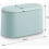 Small Universal Desktop Trash Can With Button Lid For Kitchen, Bedroom, Bathroom, Office, Etc. (sky Blue) 3