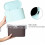 Small Universal Desktop Trash Can With Button Lid For Kitchen, Bedroom, Bathroom, Office, Etc. (sky Blue) 4