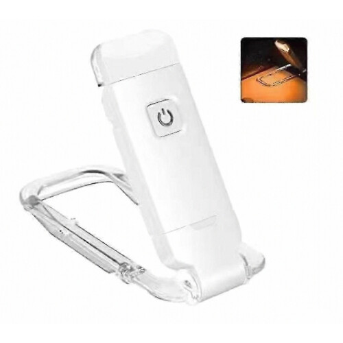 Lampe de lecture LED portable rechargeable USB avec clip de protection oculaire