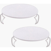 Lot de 2 plateaux de cuisson empilables pour micro-ondes, grille et plateau de cuisson en plastique.