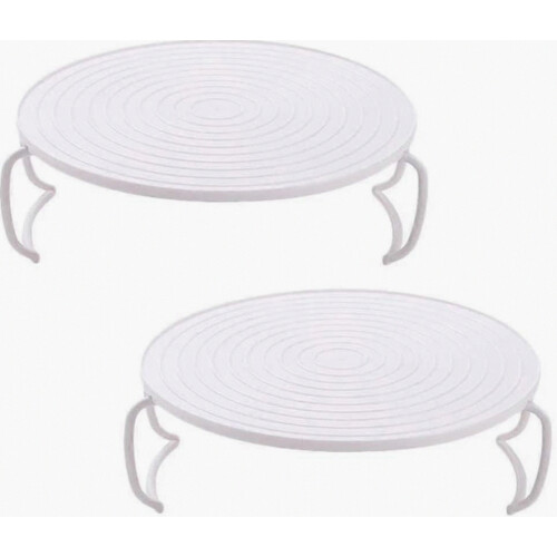2pcs Microwave Plate Stacker Grill Rack Microwave Tray Plastic Baking Oven Tray