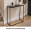 Black Marble Console Table with Metal Frame Shelf 5