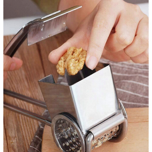 Râpe en acier inoxydable, outil de cuisine rotatif, râpe à fromage 2