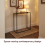 Black Marble Console Table with Metal Frame Shelf 6