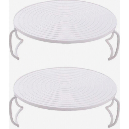 2pcs Microwave Plate Stacker Grill Rack Microwave Tray Plastic Baking Oven Tray 1