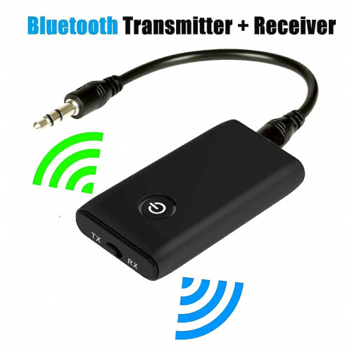 Bluetooth 5.0 Transmitter/receiver, 2-in-1 Wireless 3.5mm Audio Adapter (aptx Low Latency, 2 Devices Simultaneously 2