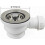 White 70mm Sink Strainer with Removable Basket and Plastic Flange Waste Kit for Kitchen Use 4