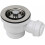 White 70mm Sink Strainer with Removable Basket and Plastic Flange Waste Kit for Kitchen Use 5