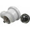 White 70mm Sink Strainer with Removable Basket and Plastic Flange Waste Kit for Kitchen Use 3