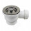 White 70mm Sink Strainer with Removable Basket and Plastic Flange Waste Kit for Kitchen Use 1