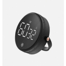 Kitchen timer LED Digital electronic timing with bracket Black