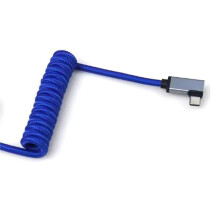 Typ C Doppel-Ellbogen Metall Kopf Nylon Feder Datenkabel für Elektrische Fotografie Draht Ladegerät Draht