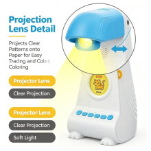 Intelligent Painting Projector AI Drawing Copy Machine Educational Toy with Light Tracing, Cartoon Patterns, 1Kit