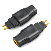 3.5mm Dual Input Headphone Adapter for HD650 HD600 HD580 Black 36x9mm Size Gold Plated Contacts Audio Verification