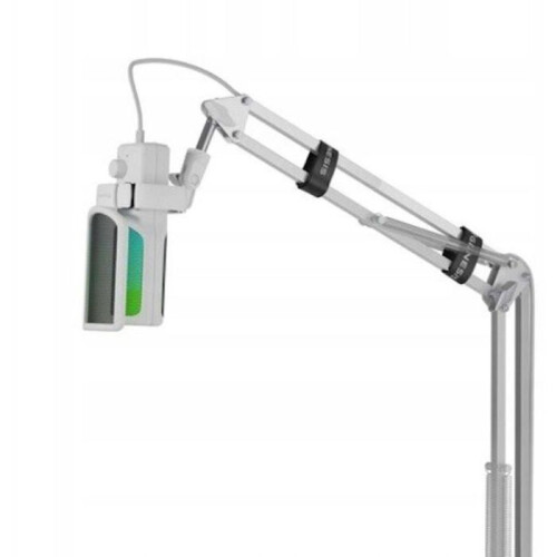 Witte bureau microfoon met kabel - Genesis - Radium 251 - USB Type-C - Gevoeligheid -40 dB 3 dB