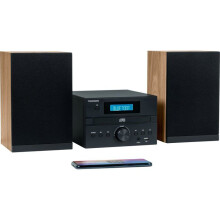 Micro-Kette - THOMSON - Bluetooth - Radio - CD - MP3 - USB - DAB - Holz und Schwarz