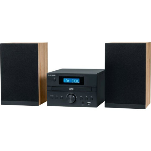 Micro-Kette - THOMSON - Bluetooth - Radio - CD - MP3 - USB - DAB - Holz und Schwarz 2