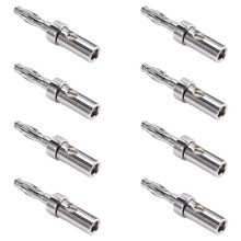 Hifi Audio for Rhodium Plating Banana Plug Speaker Cable Connector Jack Loudspeaker Cable Adapter BA1429