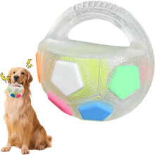 Rubber Football Dog Chew Toy – Tough Ball in Bottle for Aggressive Chewers