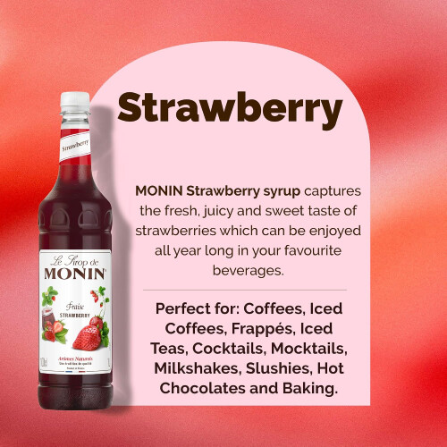 MONIN Strawberry Syrup 1L Vegan 2