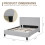 Comfy Living (4ft6 Double, No Mattress) Modern Fabric Bedframe Light Grey 6