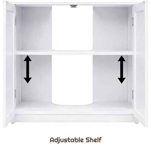 Under Sink Bathroom Storage Cabinet White Vanity 2
