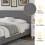 Comfy Living (4ft6 Double, No Mattress) Modern Fabric Bedframe Dark Grey 4