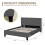 Comfy Living (4ft6 Double, No Mattress) Modern Fabric Bedframe Dark Grey 6