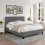 Comfy Living (4ft6 Double, No Mattress) Modern Fabric Bedframe Dark Grey 3