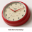 Vintage 50s Style Round Red Wall Clock Decor 2