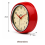 Vintage 50s Style Round Red Wall Clock Decor 5