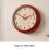 Vintage 50s Style Round Red Wall Clock Decor 7